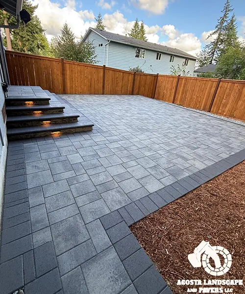 Backyard Paver & Lighting Project